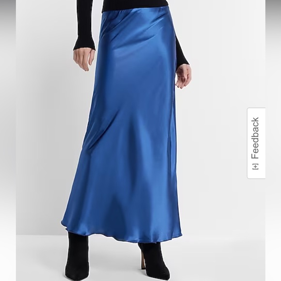 Express Satin High Waisted Maxi Skirt - Picture 2 of 6